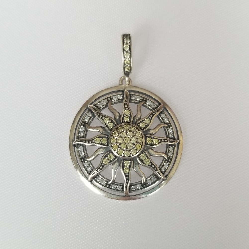 Sterling Silver Sun Pendant - Picture 1 of 9